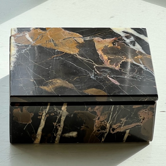 Vintage RARE English Blue John Granite Stone Vase & Box Set - Picture 15 of 16